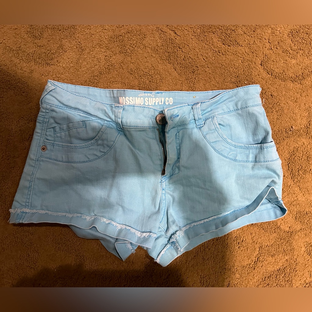 Mossimo Supply Co Turquoise Shorts Size Junior 13 Or Adult 6